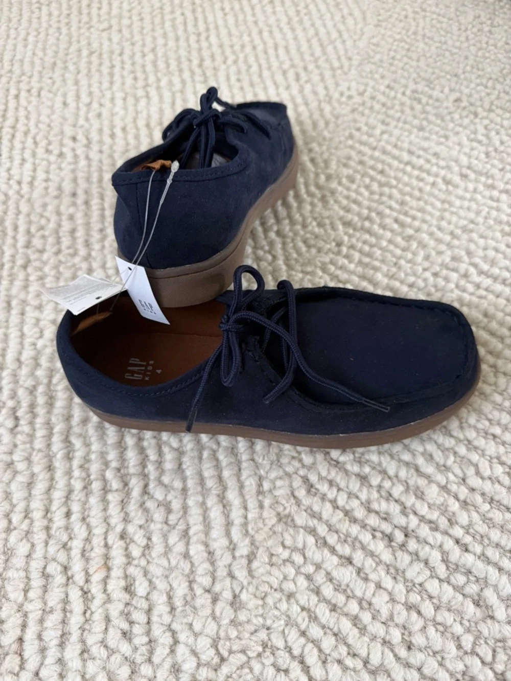 GAP Navy Suede Slip-On Loafers with Laces